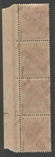 h4849 SBZ Bezirkshandstempel Bezirk 2° Köthen 1d 4x 15 Pfg. 171 ** gepr. BPP