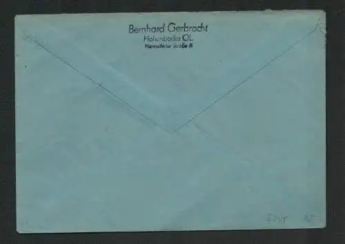 h5245 SBZ Währungsreform 1948 Brief Gebühr bezahlt Hohenbocka Kr. Hoyerswerda