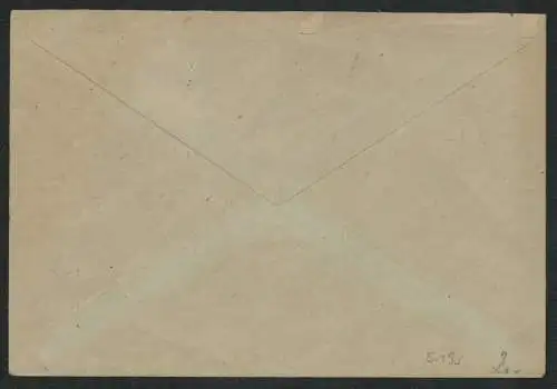 h5193 SBZ Währungsreform 1948 Brief Zehnfachfrankatur Freital MiF 187 OR Platte