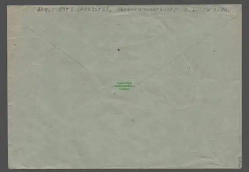 h5696 SBZ Handstempel Bezirk 14 geprüft BPP 2x 12 Pfg. Niedercunnersdorf Brief