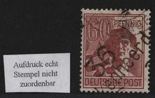 h6354 SBZ Handstempel Bezirk 36 Finkenheerd 60 Pfg. gestempelt Stempel nicht zuo