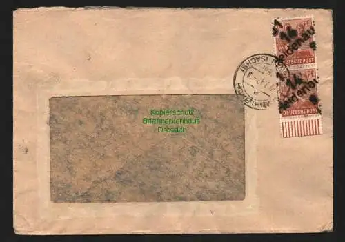 h6163 SBZ Handstempel Bezirk 14 Heidenau s 24 Pfg. Brief Mühlbach über Heidenau