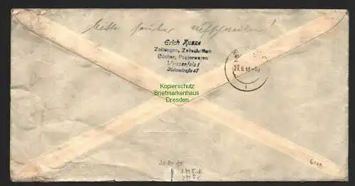 h6100 SBZ Handstempel Bezirk 20 Weißenfels R-Brief 15 Marken mit 25 175 und