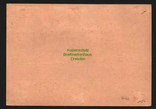h6162 SBZ Handstempel Bezirk 14 Ebersbach 2x 2, 24 Pfg. blanko auf Postkarte
