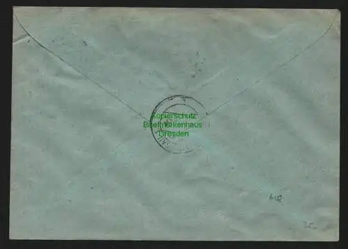 h6158 SBZ Handstempel Bezirk 14 Dresden 24 84 Pfg. doppelter Aufdruck R-Brief