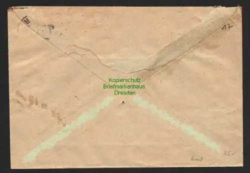 h6008 SBZ Handstempel Bezirk 27 Leipzig Postscheckbrief 10.7.48 an Postscheckamt