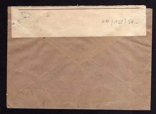 h611 Brief Handstempel Bezirk 16 Tanna 02.7.48 gepr. BPP Stadtrat Schleiz nach