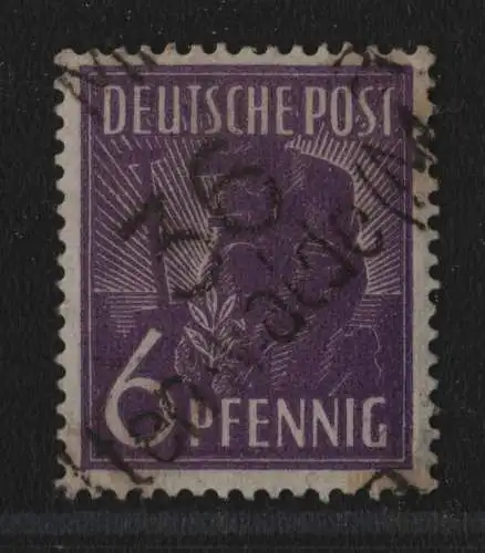 h6569 SBZ Handstempel Bezirk 36 Mittenwalde Mark 6 Pfg. * gepr. BPP
