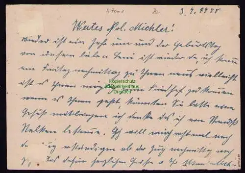 h7001 SBZ Handstempel Bezirk  14 Postkarte Bautzen 2 gepr. BPP