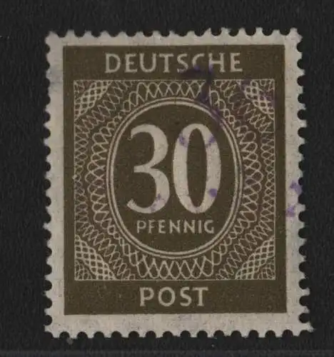h6758 SBZ Handstempel Bezirk 36 Werder violett Ziffer 30 * gepr. BPP