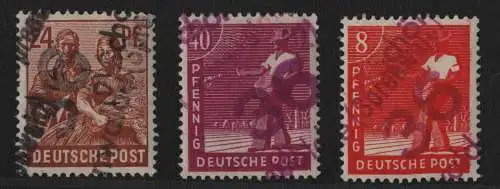 h6689 SBZ Handstempel Bezirk 36 Schönwalde Spreewald 3 verschiedene Aufdr Farben