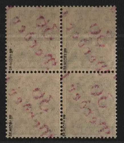 h6761 SBZ Handstempel Bezirk 36 Werder rot 4x 16 Pfg. ** Viererblock gepr. BPP