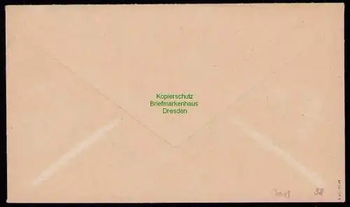 h7019 SBZ Handstempel Bezirk  14 Brief Dippoldiswalde rot gepr. BPP