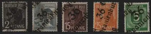 h6634 SBZ Handstempel Bezirk 36 Oranienburg 5 Werte * gepr. BPP
