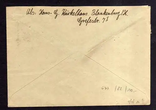 h671 Brief Handstempel Bezirk 20 Blankenburg 29.6.48 an Hüttenwerke Thale