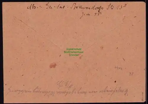 h7206 SBZ Handstempel Bezirk  14 Brief Dresden 28 violett gepr. BPP