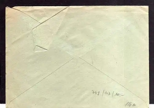h749 Brief Handstempel Bezirk 20 Oschersleben 3.7.48 Eisenhandlung Kehr n. Thale