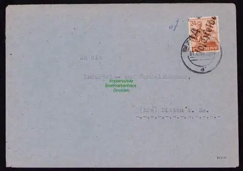 h7042 SBZ Handstempel Bezirk  14 Brief Hirschfelde gepr. BPP