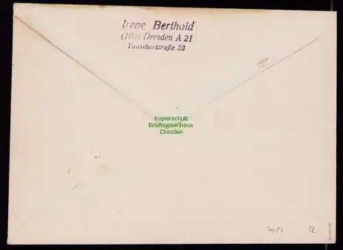 h7087 SBZ Handstempel Bezirk  14 Brief Dresden 1 gepr. BPP