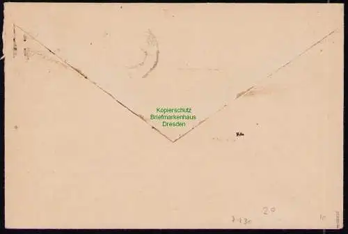 h7130 SBZ Handstempel Bezirk  14 Brief Dresden 50 gepr. BPP