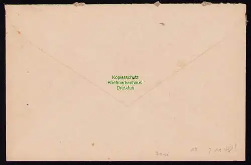 h7111 SBZ Handstempel Bezirk  14 Brief Dresden 24 weit n. Ablauf der Gültigkeit