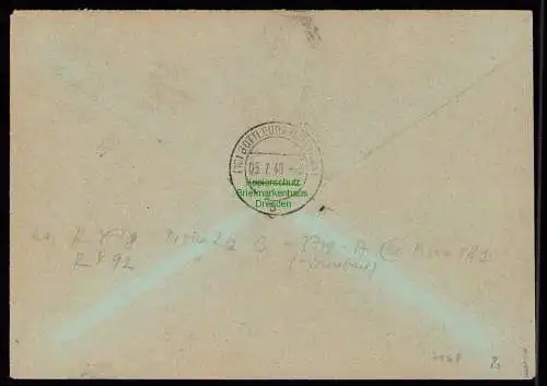 h7068 SBZ Handstempel Bezirk  14 Brief Pirna gepr. BPP
