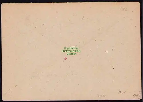 h7122 SBZ Handstempel Bezirk  14 Brief Dresden 28 c gepr. BPP