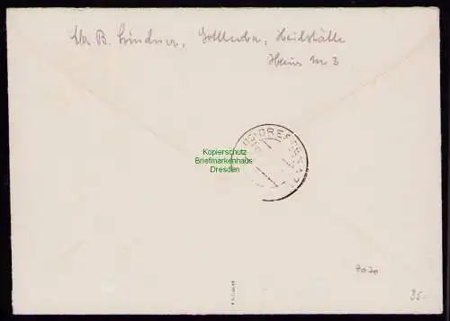 h7070 SBZ Handstempel Bezirk  14 Brief Pirna Graupa Rathewalde gepr. BPP