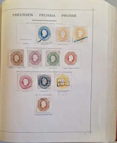 Sammlung 2073 Ganzsachen Ausschnitte Deutschland Europa Welt um 1900