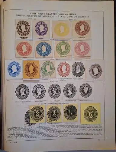 Sammlung 2073 Ganzsachen Ausschnitte Deutschland Europa Welt um 1900