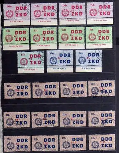 S128 DDR Dienst Ausgabe C ZKD C 31 - 45 ungültig gestempelt komplett 84 Werte  