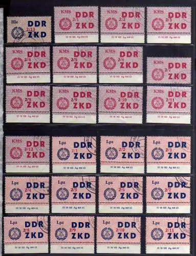 S128 DDR Dienst Ausgabe C ZKD C 31 - 45 ungültig gestempelt komplett 84 Werte  