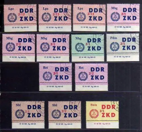 S128 DDR Dienst Ausgabe C ZKD C 31 - 45 ungültig gestempelt komplett 84 Werte  