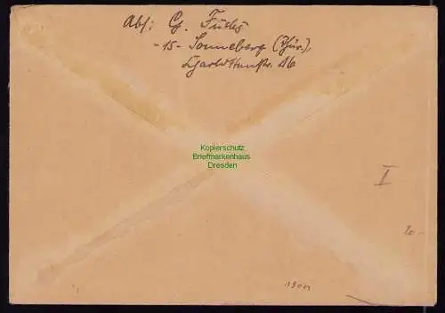 B19071 Brief SBZ Währungsreform 1948 23.6. letzte Briefkastenleerung altes Porto