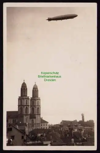 B18937 AK Amerika Zeppelin über Zürich 1924 München Zürich Flugpost
