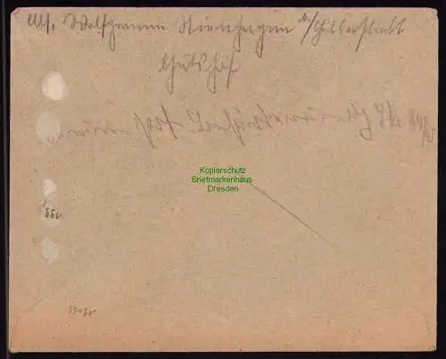 B19099  Gebühr Bezahlt Nienhagen Bz. Magdeburg Brief Stettin Stettiner Zipfel