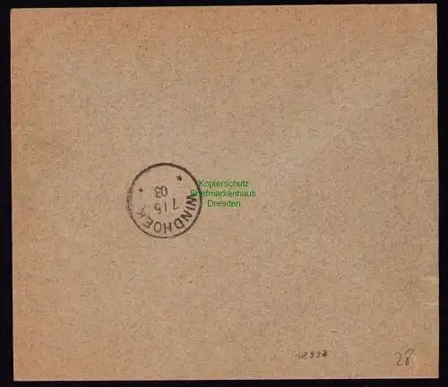 B18997 Firmenvordruckbrief DSW Afrika Deutsch Südwest 1903 Swakopmund nach