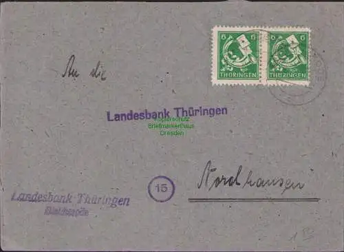 B21531 Brief Nordhausen Landesbank Thüringen Bleicherrode