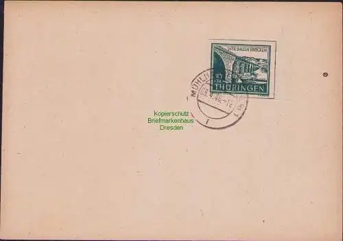 B21538 Brief Wiederaufbau zerstörter Brücken in Thüringen SBZ 114 Mühlhausen