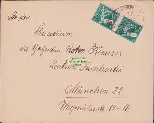 B21544 Brief SBZ Thüringen Bahnpost Gotha - Leinefelde 1946