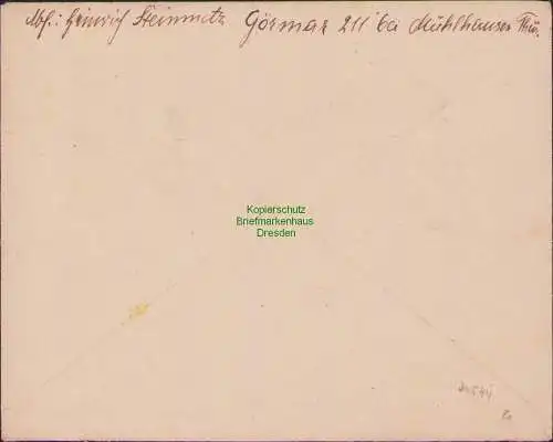 B21544 Brief SBZ Thüringen Bahnpost Gotha - Leinefelde 1946