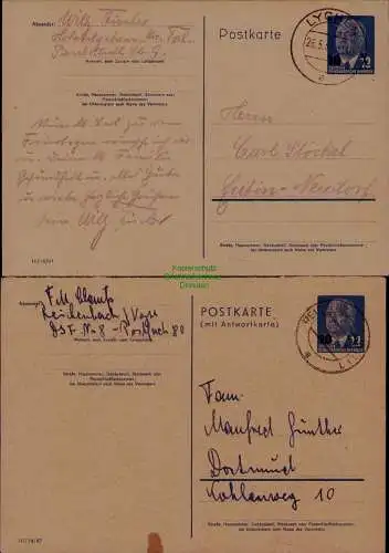 B21618 DDR Ganzsache Pieck P 62 P 63 F gebraucht 1955