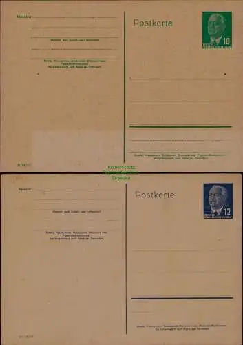 B21636 DDR Ganzsache Pieck P 57 / 58 ungebraucht