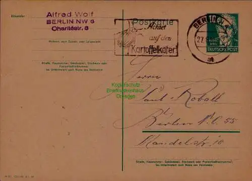 B21649 DDR Ganzsache P 40 02 Bebel gebraucht Berlin