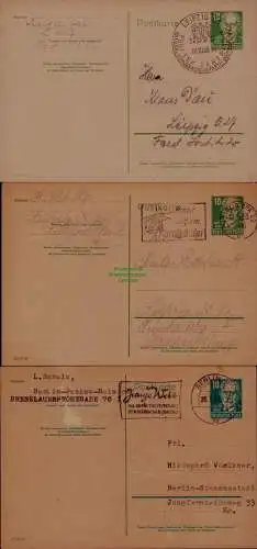 B21650 DDR Ganzsache 3x P 41 Bebel 1952 1953