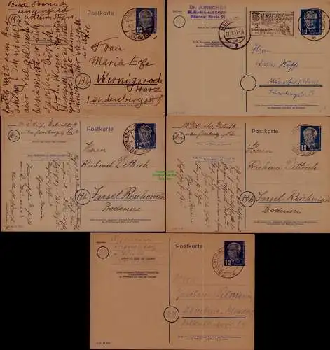 B21656 DDR Ganzsache 5x P 45 01 72 gebraucht