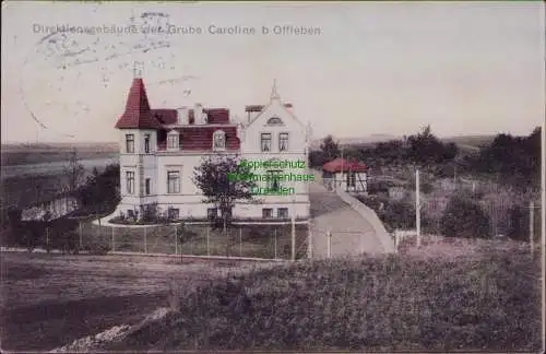 162882 AK Direktionsgebäude der Grube Caroline bei Offleben Helmstedt 1907