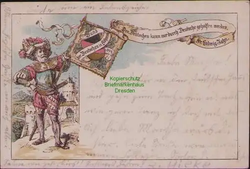 162997 AK Bund der Deutschen in Böhmen 1894 Fr. Ludwig Jahn Rumburg 1897