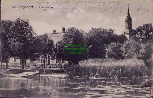 162906 AK Gross Ziegenort Kreis Ückermünde Strandkasino Bahnpost Stettin um 1918