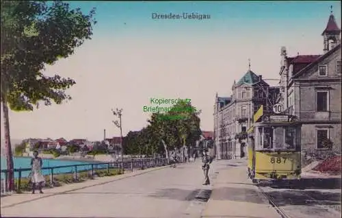 162796 AK Dresden Übigau um 1925 Kaditzer Str. Postamt Hotel